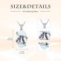 TOUPOP Sterling Silver Opal Necklace, Animal Pendant Gift for Women-0-5