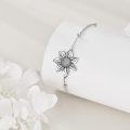 wholesale 925 Sterling Silver Sunflower Charm Bracelet with Cardinal and Evil Eye Protection for Women-0-3