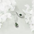 wholesale 925 Sterling Silver Teardrop Green Moss Agate Drop Earrings Gemstone s for Her-0-4