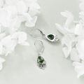 wholesale 925 Sterling Silver Teardrop Green Moss Agate Drop Earrings Gemstone s for Her-0-4
