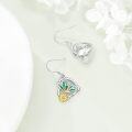 wholesale 925 Sterling Silver Butterfly Sunflower Dangle Earrings for Women Girls Gifts Jewelry Accessories 4cm Length-0-3