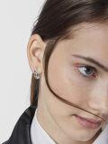 wholesale 925 Sterling Silver Black Enamel Braided Hoop Earrings for Men & Women-0-5