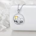wholesale 925 Sterling Silver Mountain Landscape Pendant Necklace for Nature Lovers-0-1