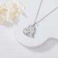 wholesale Cross Necklace For Women 925 Sterling Silver Heart Birthstone Necklaces Christian Jewelry Baptism Birthday Christmas Gifts For Women -0-4