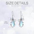 wholesale 925 Sterling Silver Dragonfly Moonstone Leverback Dangle Drop Earrings for Women-0-4