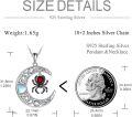 wholesale 925 Sterling Silver Red Crystal Spider Pendant Necklace - Gothic Halloween Jewellery for Women-0-3