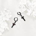 wholesale Black  Red Crystal Sword Drop Dangle Earrings Norse Viking s for Women Men 3D Design Gothic Style Accessories-0-3