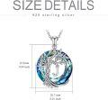 wholesale Sterling Silver Crystal Tree of Life Initial Necklace Mother s Day Gift - Rhodium Plated-0-77