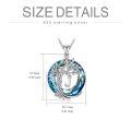 wholesale 925 Sterling Silver Blue Crystal Tree of Life Initial Necklace Family Letter Pendant Birthday Mother s Day Gifts for Her-0-77