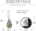wholesale 925 Sterling Silver Teardrop Abalone Shell Daisy Flower Tree Of Life Dangle Earrings For Women-0-5