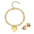 wholesale Gold 925 Sterling Silver Dragonfly Heart Photo Locket Charm Bracelet Wholesale for Women-0-19