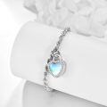 wholesale 925 Sterling Silver Heart Padlock Charm Bracelet-0-2