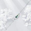 wholesale 925 Sterling Silver Abalone Shell Leaf Design Bracelet for Women Gifts for Skiing and Hiking Enthusiasts-0-5