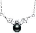 wholesale Tahitian Black Pearl Infinity Necklace For Women Sterling Silver Black Pearls Necklace Gifts For Sister Birthday Anniversary Jewelry Valentine Christmas Gifts For Women Wife Her -0-1