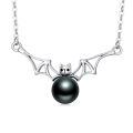 TOUPOP Sterling Silver Black Pearls Necklace Women's Infinity Jewelry Gift-0-1