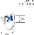 wholesale 925 Sterling Silver Pink Butterfly Crystal Ring-0-4