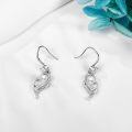 wholesale 925 Sterling Silver Heart-Shaped Pearl Drop Dangle Earrings for Women - Valentines & Mothers Day Gifts-0-2