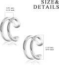wholesale 925 Sterling Silver Spiral Twist Ear Cuffs for Women - No Piercing Required-0-2