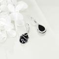 wholesale 925 Sterling Silver Black Snake Drop Earrings-0-2