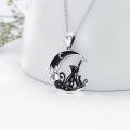 wholesale Sterling Silver Gothic Jewelry Bat Cat Wolf Dragon Owl Fox Spider Sun Pendant-0-7