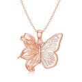 wholesale 925 Sterling Silver Butterfly Necklace-0-0