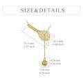 wholesale 925 Sterling Silver Gold Plated Tennis Racket Ball Drop Necklace For Women-0-3
