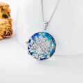 wholesale TOUPOP Tree Celtic Knot Necklace 925 Sterling Silver Pendant Family Tree Necklace With Circle Crystal Jewelry Gifts For Women Friends Mother Birthday -0-2