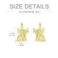 wholesale 925 Sterling Silver Blue Sapphire Moon Heart Cow Charm Pendant-0-1