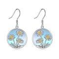 wholesale 925 Sterling Silver Daisy Earrings With Abalone Shell-0-6