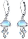 wholesale 925 Sterling Silver Jellyfish Moonstone Drop Earrings Gifts for Women-0-0