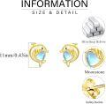 wholesale 925 Sterling Silver Dolphin Moonstone Stud Earrings for Women - Hypoallergenic -0-5