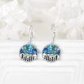 wholesale 925 Sterling Silver Abalone Shell Mountain Forest Dangle Earrings for Women Skiing Gifts Nature Jewelry-0-2