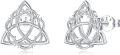 wholesale 925 Sterling Silver Trinity Knot Stud Earrings - Irish  for Women-0-0