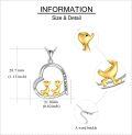 wholesale 925 Sterling Silver Duck Pendant Love You Forever Necklace for Women Girls-0-3