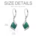 TOUPOP Sterling Silver Gemstone Teardrop Dangle Earrings Women Gifts-0-5