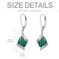 TOUPOP Sterling Silver Gemstone Teardrop Dangle Earrings Women Gifts-0-5