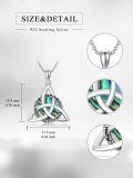 wholesale 925 Sterling Silver Triquetra Celtic Knot Abalone Shell Pendant Necklace for Women-0-3