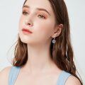 wholesale 925 Sterling Silver Compass Crystal Drop Earrings-0-10