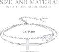 wholesale  Sterling Silver Cross Infinity Bracelet with Stones Faith Jewelry Gift for Women Mom -0-12