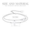 wholesale Rose Gold 925 Sterling Silver Cross & Infinity Charm Bracelet - Faith  for Women and Moms-0-12