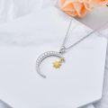 wholesale TOUPOP Moon And Sun Necklace Sterling Silver Sun Moon Pendant Necklace Christmas Birthday Valentines Mothers Day Jewelry For Women Her Friend -0-3