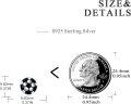 wholesale 925 Sterling Silver Soccer Ball Stud Earrings Sporty Fashion s for Women and Girls-0-4