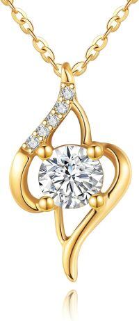 wholesale 14K Gold Diamond Heart-Shaped Pendant Necklace for Women and Moms-Infinity Moissanite Necklace