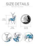 wholesale 925 Sterling Silver Horse Pendant Necklace With Turquoise Inlay-0-1