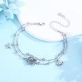 wholesale 925 Sterling Silver Sea Turtle Shell Starfish Charm Anklet Bracelet Gifts for Women Girls-0-1