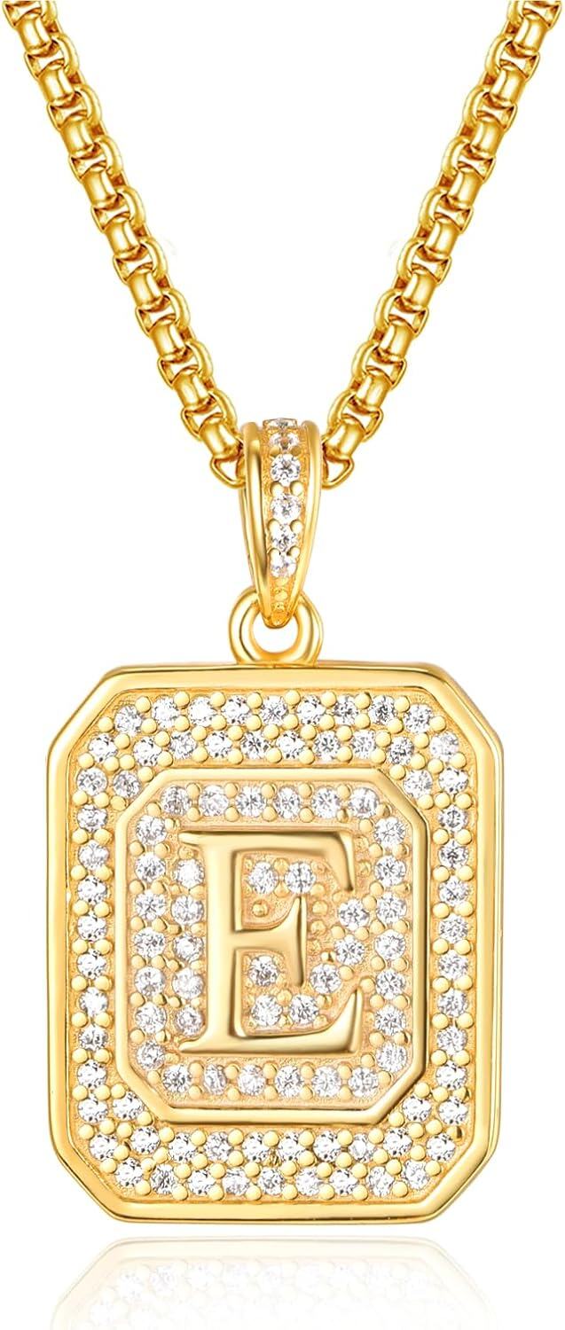 wholesale Gold Filled Sterling Silver Letter Jewelry Necklace for Women Gift for Mom Wife Birthday Anniversary Christmas-Letter E
