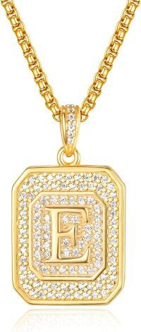 wholesale Gold Filled Sterling Silver Letter Jewelry Necklace for Women Gift for Mom Wife Birthday Anniversary Christmas-Letter E