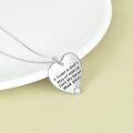 wholesale 925 Sterling Silver Heart Pendant Necklace with Cubic Zirconia Charm - Inspirational Quote s for Sisters Moms Wives Girlfriends-0-3