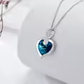 TOUPOP Sterling Silver Crystal Pendant Necklace Birthday Christmas Jewelry Gifts For Women-0-3