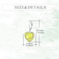 wholesale 925 Sterling Silver Tennis Ball Heart-Shaped Drop Earrings - Sports Themed Gifts for Her-0-4